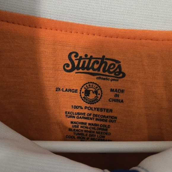 New York Mets MLB Stitches Embroidered Track Zip Up Jacket Mens Size XXL EUC Bas - Picture 3 of 6